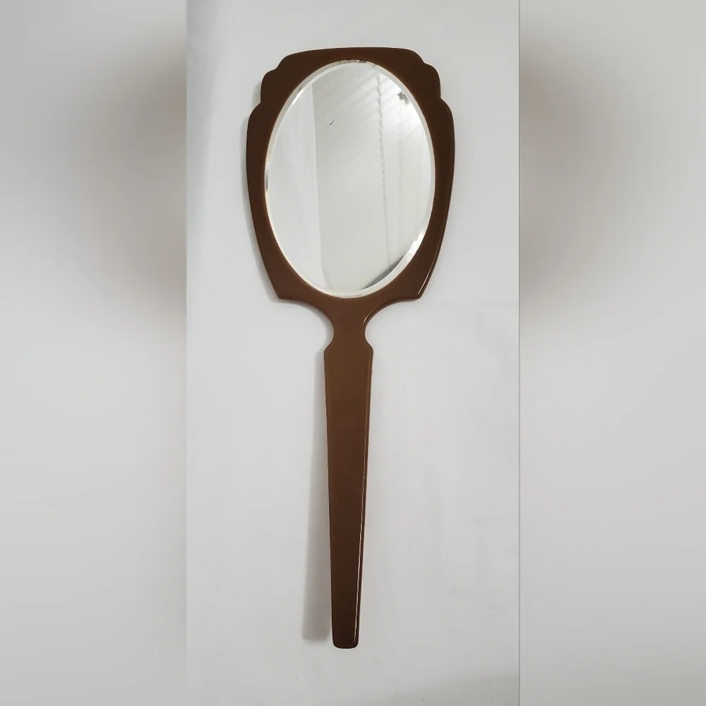 Vintage DuPont Lucite Vanity Set Mirror Brush Comb Floral Art Deco Boudoir - Picture 14 of 16